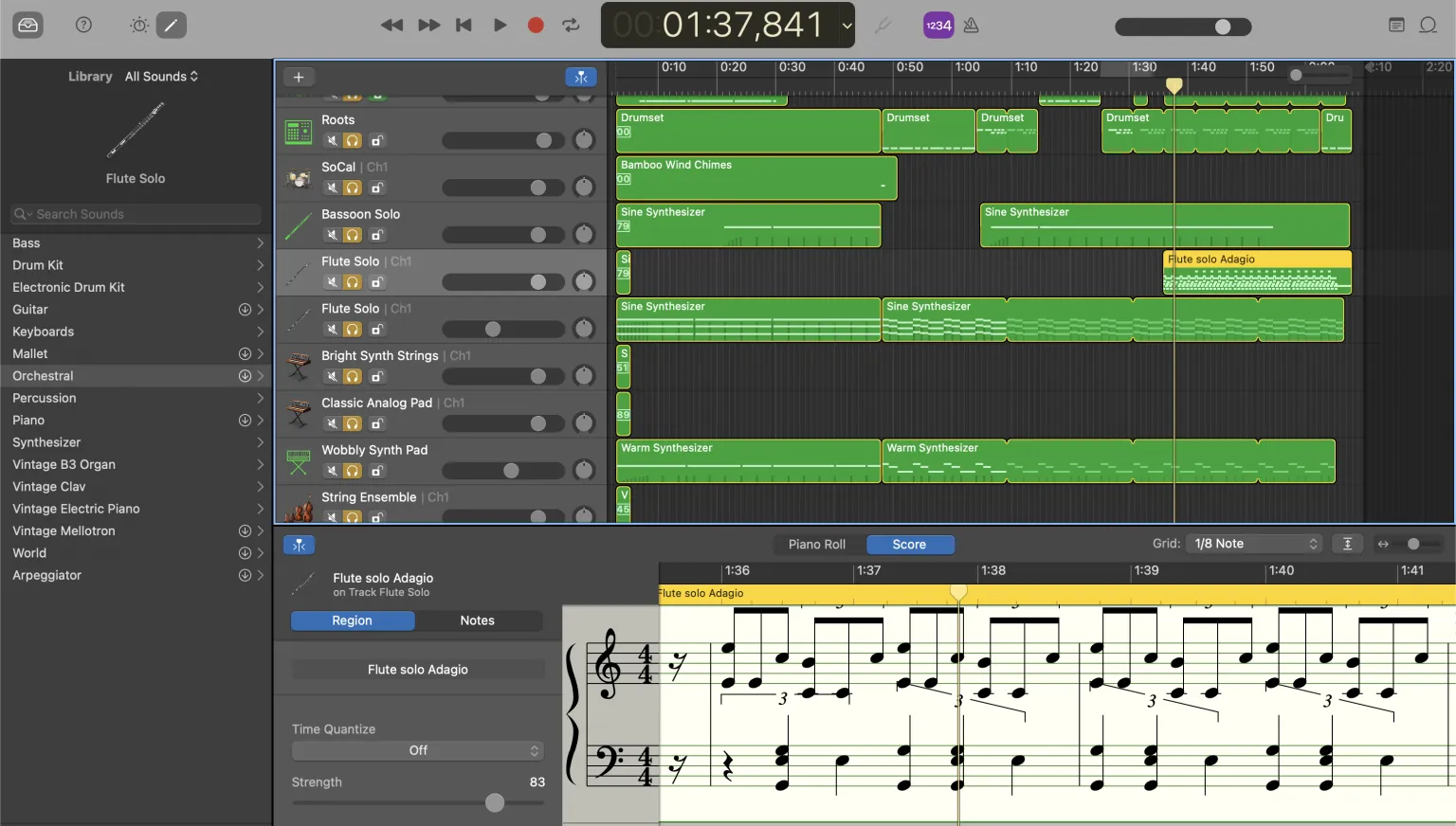 GarageBand session